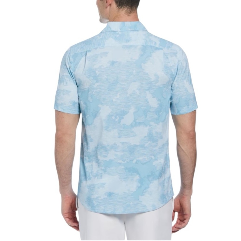 PGA Tour Apparel Abstract Sky Print Golf Shirt Blue Lightweight Sporty Men's S - Picture 4 of 16